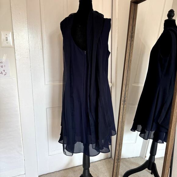 VTG Hampton Nites Sleeveless Lined Cocktail Dress w/ Neck Scarf Women's Size 12 - Picture 6 of 7